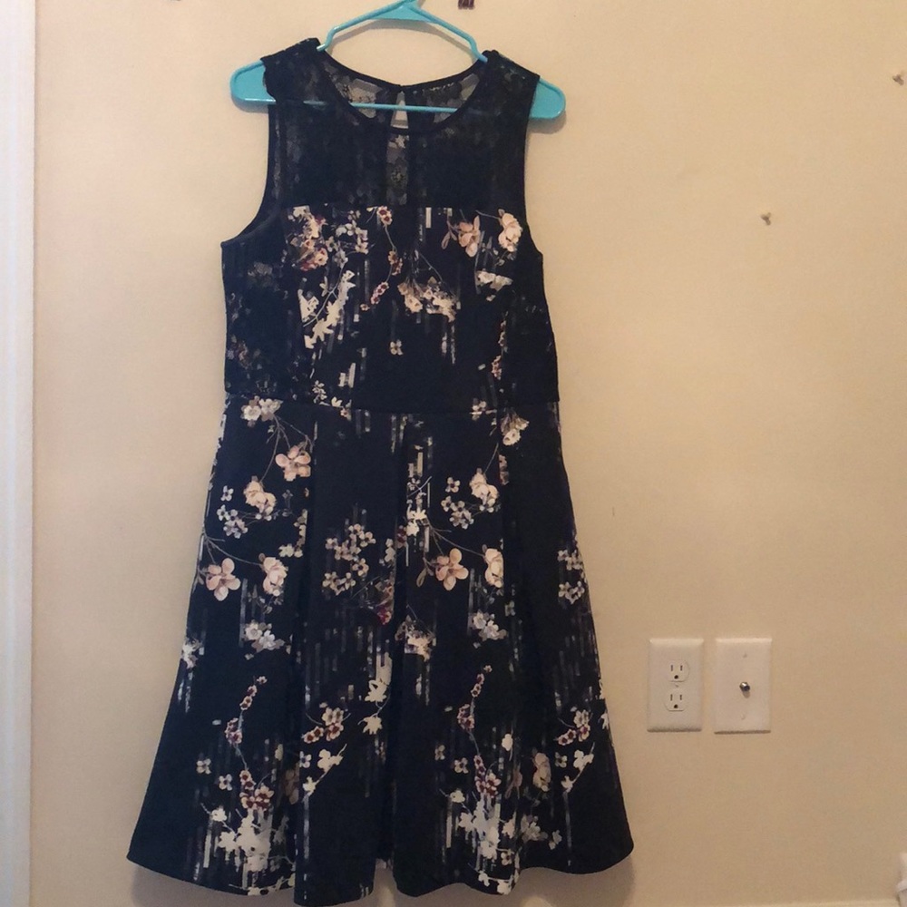 Black floral dress